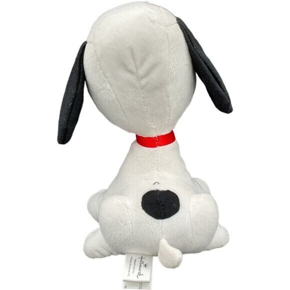Snoopy Plush Stuffed Animal Soft Toy By Hallmark 8" White & Black With Red Colla - Picture 4 of 4